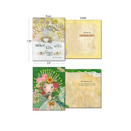 Leanin' Tree, The Art of Kelly Rae Roberts, Greeting Cards Assortment Box, All Occasion Cards Assortment Box with Envelopes (20 Cards, 22 Envelopes)