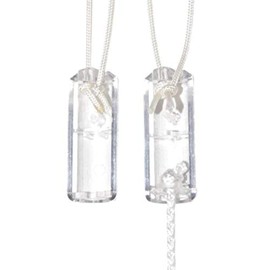 HomeAmore Condensers, 5 Pack for Blinds. Safety Tassels, Clear Slick Design. Modern Easy Blind Upgrade. Replace Your Old, Broken and Sun Damaged Ones Easily. Quick and Easy Fix. for Cords Upto 1.8mm.