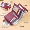 Noble and elegant women's leather wallet, sequins, detachable ID card