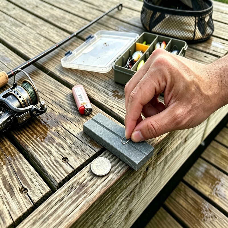Diamond Pocket Knife Sharpener Dual-Sided Sharpening Stone for Fish Hook