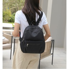 Kehpish Mini Nylon Backpacks for Women Small Backpack Purse Lightweight Backpacks Mini Casual Travel Daypack (Small Backpack - A Style Purple)