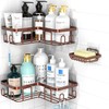 Moforoco Adhesive Corner Shower Caddy, 3 Pack Shower Organizer Shelf