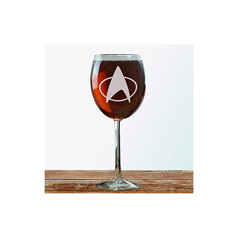 Star Trek: The Next Generation Delta Laser Engraved Wine Glass