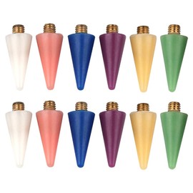 Lurrose 12pcs Nail Rhinestones Picker Wax Replacement Head Dotting Pen Wax Head Tip Nail Art Tool for Drill Pen Pencil Jewelry DIY Craft 6 Colors