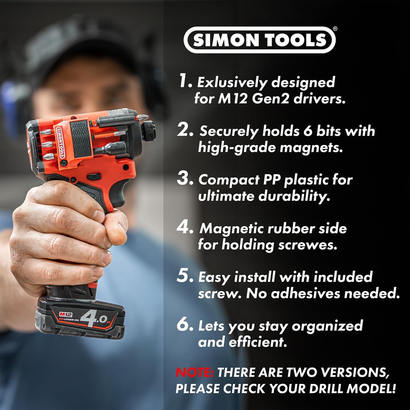 Simon Tools Magnetic Bit Holder for Milwaukee M12 Impact Driver