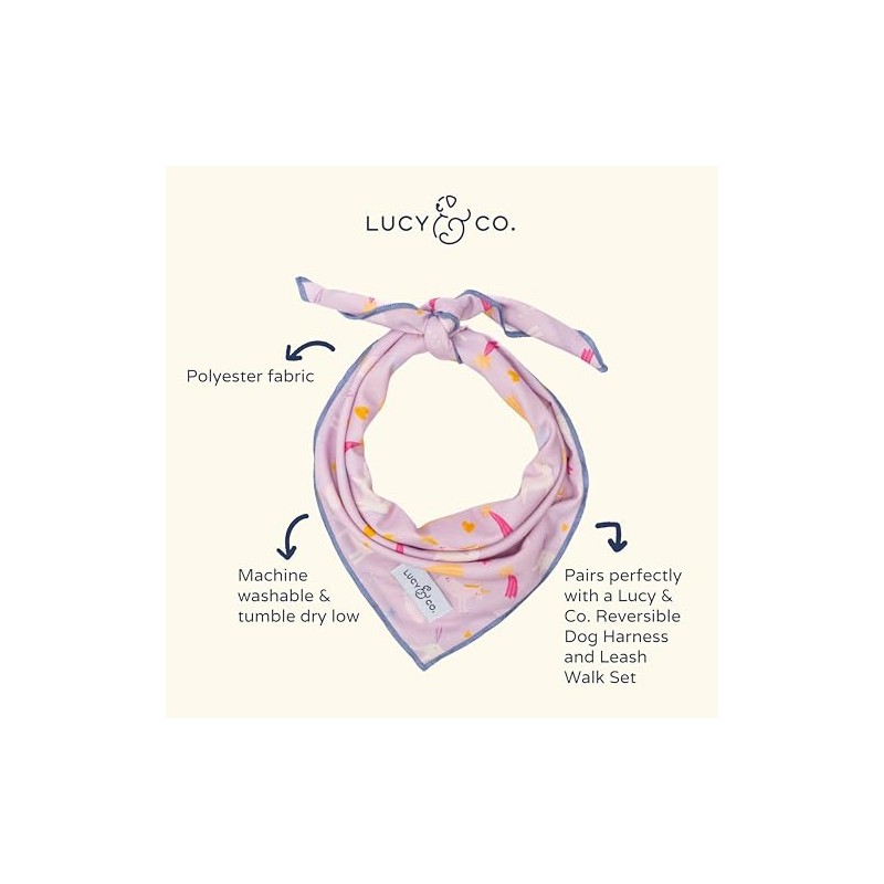 Lucy & Co. Unicorn Magic Bandana - Designer Puppy Accessory.