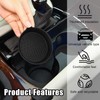 EKUWU Car Cup Coasters, Silicone Cup Holder Insert (4 Pack)