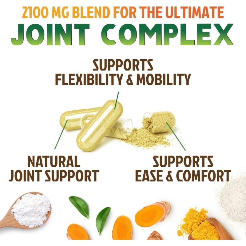 Glucosamine Chondroitin Turmeric MSM Triple Strength Joint Support 2100mg