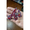 Atlanta Braves Patch. Tomahawk Design. Embroidered. Iron On Backing 3"x3"