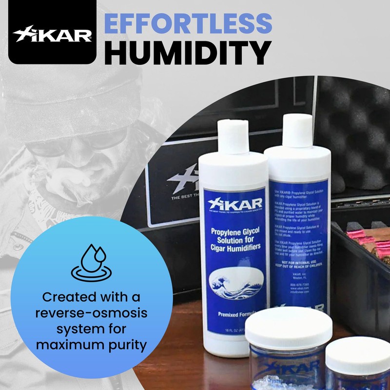Xikar Cigar Humidor Solution - Premium Pre-Mixed Propylene Glycol for
