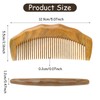 Wooden Comb for Women, Handmade Natural Green Sandalwood Fine Tooth