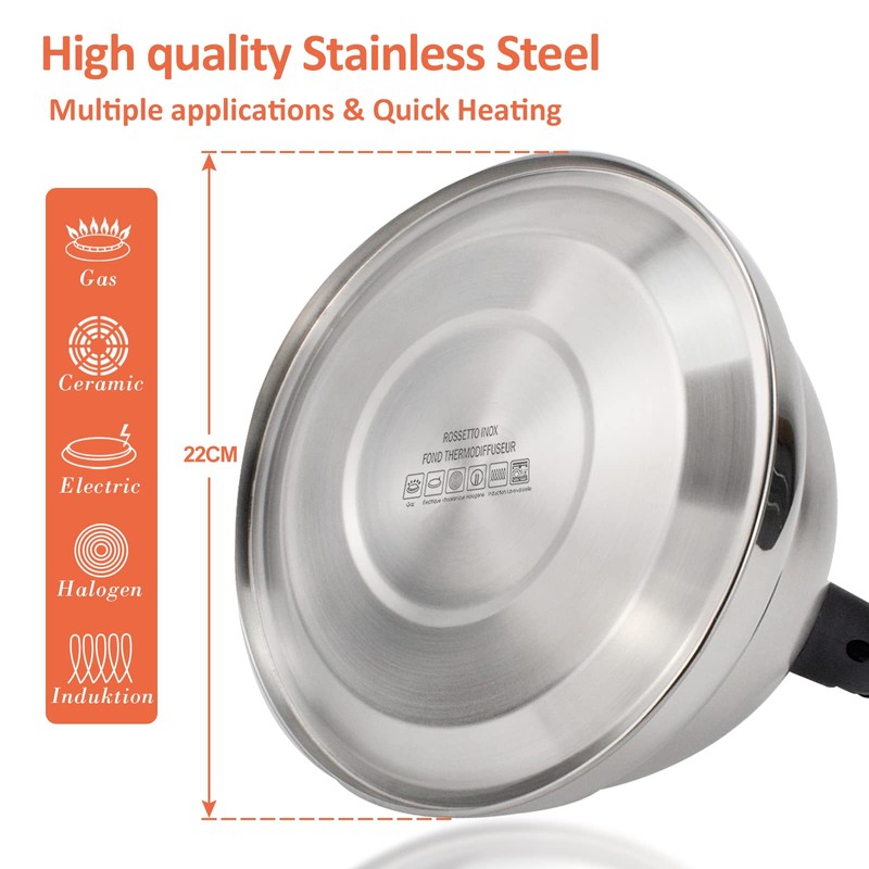 ROSSETTO Kettle Induction Tea Kettle Whistling Kettle Stainless Steel Camping