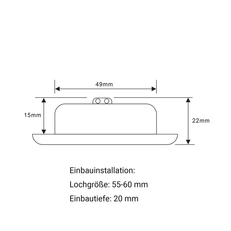 VBLED 3.5 W LED Recessed and Surface-Mounted Light Under-Unit Light
