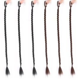 6Pcs Soft Baby Braids Hair Extensions Beautiful Clip-In Hair Extension Braids Long Natural Tiny Braids Extensions for Women