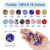 FASHEWELRY 15Pcs 15 Colors Handmade Polymer Clay Pave Rhinestone Beads,