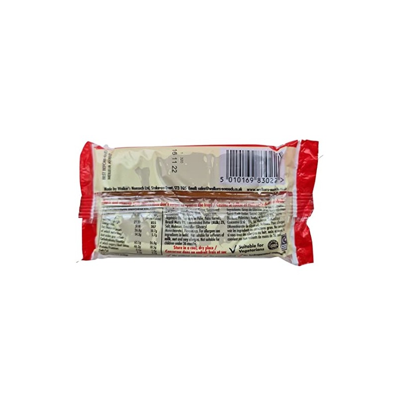 Walker's Nonsuch Brazil Nut Toffee 100g - pack of 2