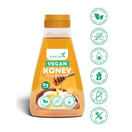 Simply Keto Koney - Veganer Sirup mit Honig Geschmack - ohne Zucker mit Vitamin B12 - Nur 1,5g Kcal & 0g Netto-Kohlenhydrate pro 100g - Gesüßt mit Erythrit/Stevia - Lower Carb* & Keto geeignet