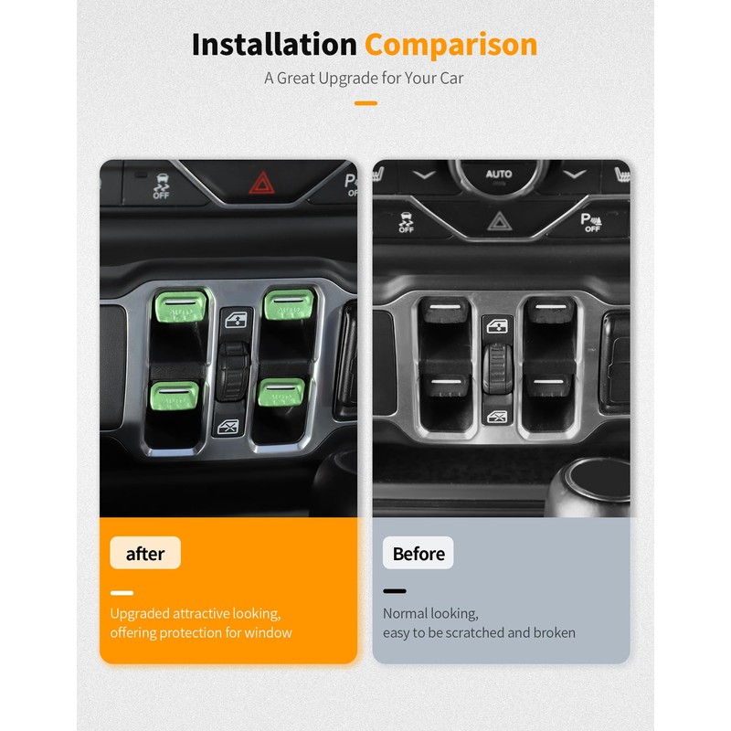 Hoolcar Window Switch Button Cover Volume Radio Air Conditioner Headlight