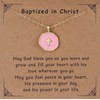 GINAZL Small Pink Cross Necklace, Baptism Party Favors Best Baptism