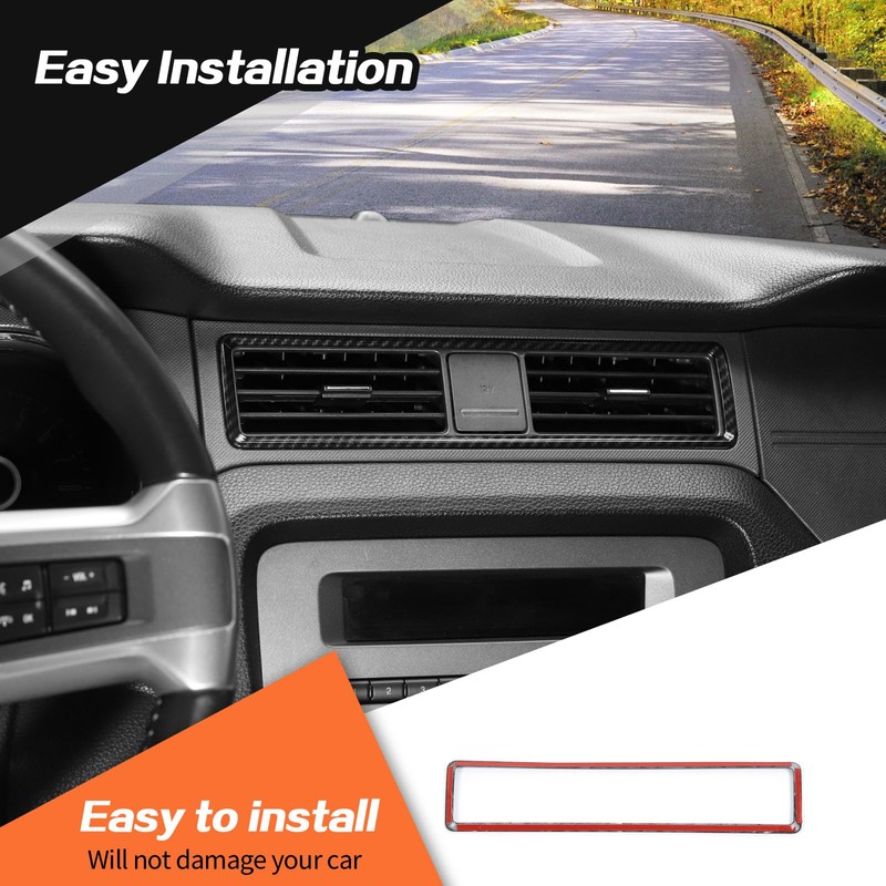 JeCar 3pcs for Mustang Carbon Fiber Interior Trim Kit for