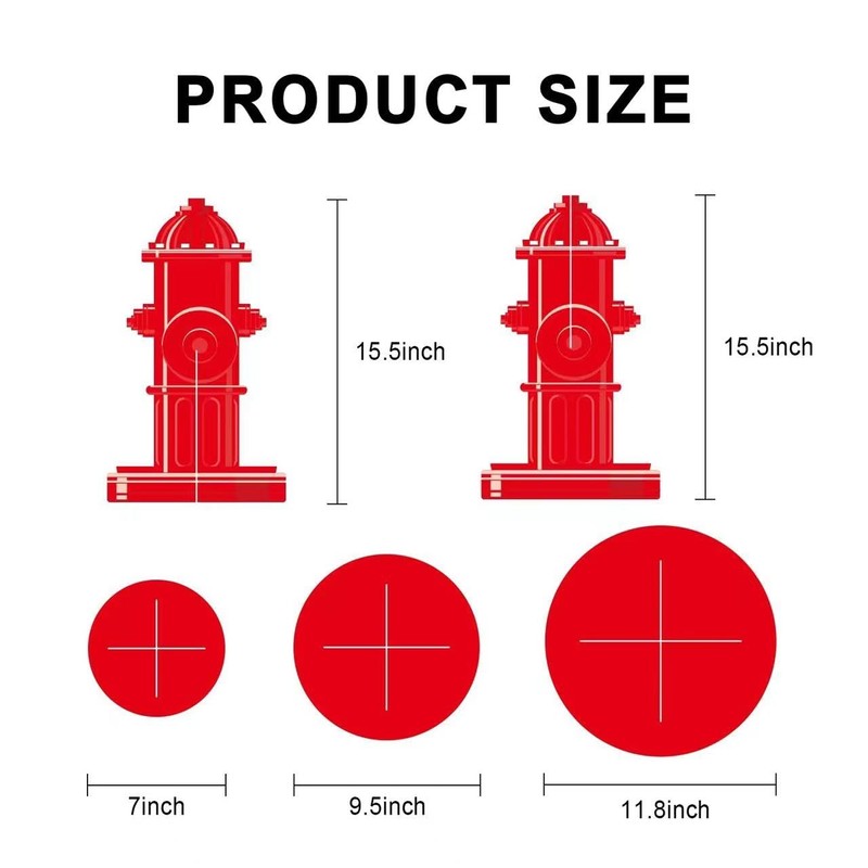 2 Pcs Fire Hydrant Cupcake Stand,3 Tier Sturdy Cardboard Firefighter