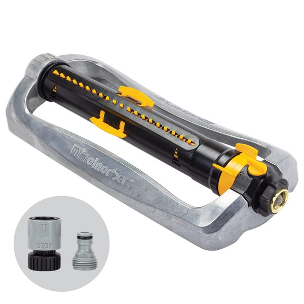Melnor 65154AMZ XT Turbo Oscillating Sprinkler, Metal Base, 4,500 sq.