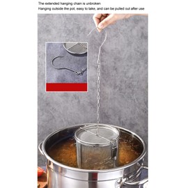 Stainless Steel Tea Ball Strainer, Extra Fine Mesh Tea Infuser with Extended Chain Hook Tea Strainer for Loose Leaf Tea Herbal Seasoning Strainer, 3.9x3.1inch