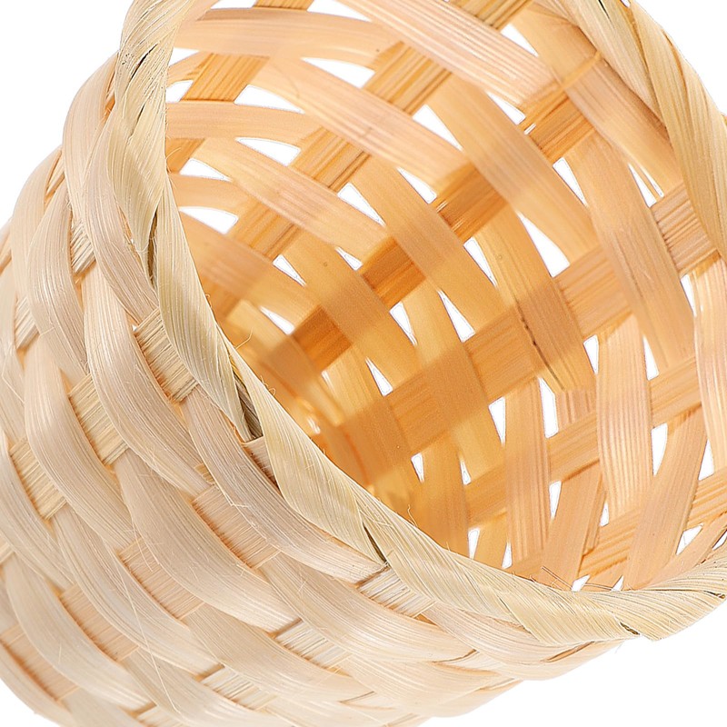 NUOBESTY 36Pcs Mini Woven Basket, Small Wicker Baskets Miniature Rattan