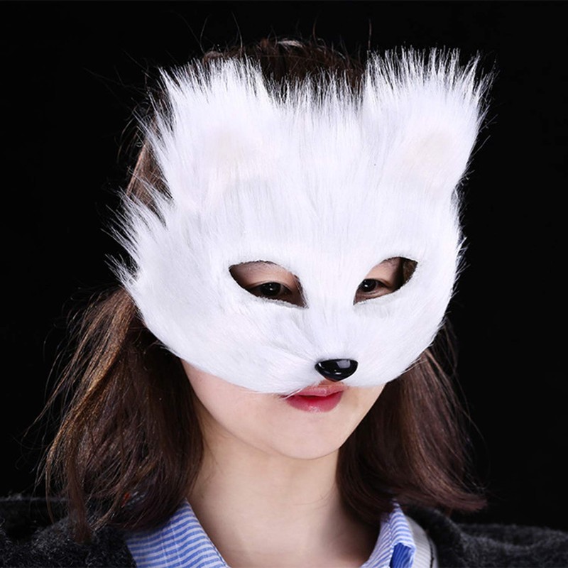 Half Face Mask Fox Mask Maskade Cosplay Mask Adult Fox