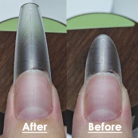 Wellquinn XXL Coffin Nails with Guidelines 300pcs Pre-shape Gel Acrylic Nail Tips Full Cover Extra Long Coffin Press on Nails for Nail Extension Home DIY Nail Salon 15 Sizes