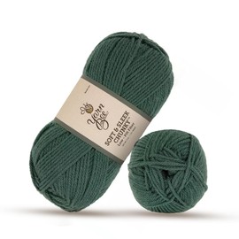 Yarn Bee 5 - Bulky Yarn for Crocheting & Knitting – Soft Yarn Skein – 211 Yards of Low Pill Acrylic Yarn for Crocheting Blankets, Hats, & More – Craft Supplies for Handcrafting, Teal