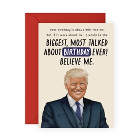 Funny Birthday Card for Him Her - 'Biggest Birthday Believe Me' - Gifts for Friends, BFF, Wife, Girlfriend, Mum, Husband, Boyfriend, Colleagues, Coworkers - Everyone Knows It - Comes with Stickers