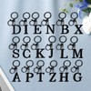 ORUZA Letter Keyring Alphabet Initial Keychain, Black Metal Letter Key