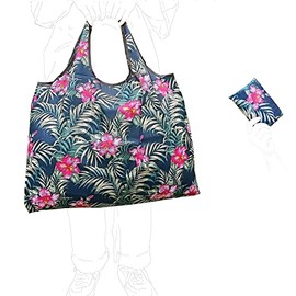Fineget Folding Shopping Grocery Coconut Flowers Tote Bag - Finget Foldable Beach Travel Gym Camping Duffel Picnic Totes bags for Women Girls Gym Yoga Laundry Shoulder Backpack Hand Bag Accessories
