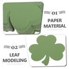 KONTONTY 1set Leaf Shaped Paper Cutouts for DIY Crafting Shamrock