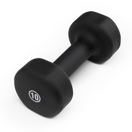 Marcy Neoprene Dumbbell, Single Piece, 10-lb, Midnight Black