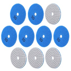 10-Piece Polishing Pads 50 Wet Marble Sanding Pads 3 Inch Diamond Blade for Grinding Granite, Concrete and Marble