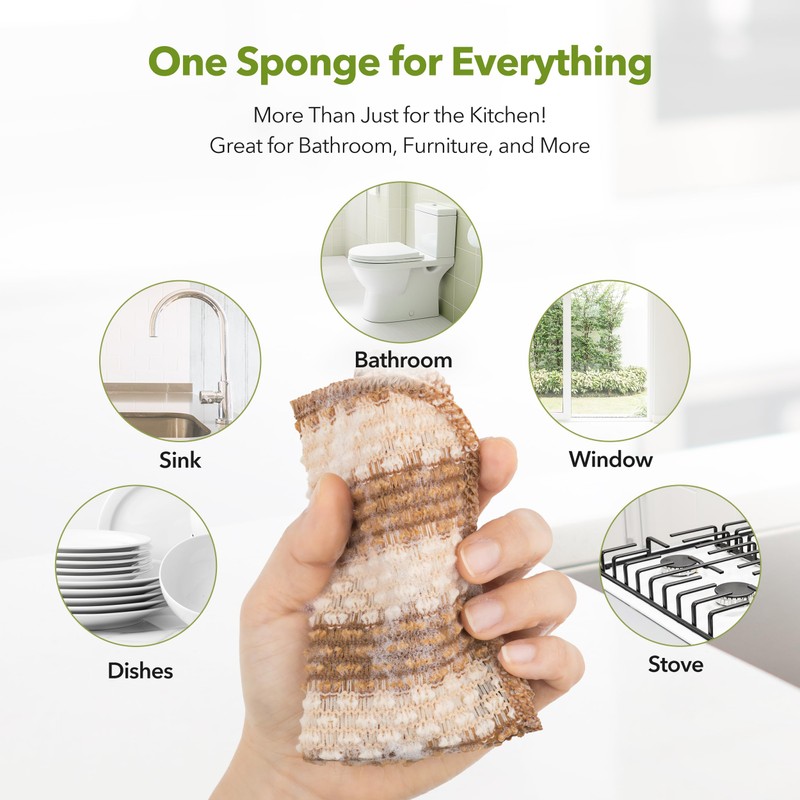Modu 10 Pcs EcoCorn Dish Scrubber, Dishwashing Mesh Net, Kitchen