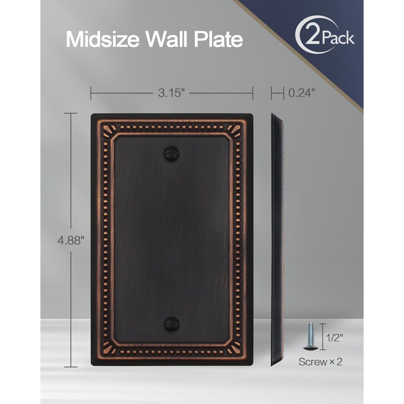 ZILLSEA Metal Wall Plates, Switch Plates and Outlet Covers, Decorative