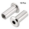 sourcing map 10pcs M8 x 20 mm Rivet Hex Socket