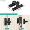 Mooche Door Latch Black Door Hook and Eye Latch, Zinc