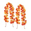 2 Pack Fall Maple Leaf Garland,6.6ft/String Hanging Vine Artificial Autumn