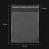 RUBY Pack of 200 Clear Plastic Cellophane Bags with Self