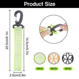 9Pcs Reflective Pendants, Safety Reflective Keychain Pendant, Reflector Pendant Reflective Tags Reflective Key Fob for Backpack for Clothes Cycling Walking Running (Various Colours)