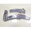 Unbranded Left&Right Boomerang Frame Cover Swingarm Nut Cap For Harley