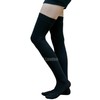 AM Landen Black Non-Slip Cotton Thigh High Socks Thick Cotton