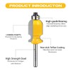 WSOOX 3PCS Architectural Molding Router Bit Set 3 Style Classical