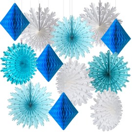 Syoulin - 12 pieces winter decoration, hanging decoration, Christmas decoration, window, snowflake decoration, winter decoration, Christmas / window decoration, Christmas, wedding, christening