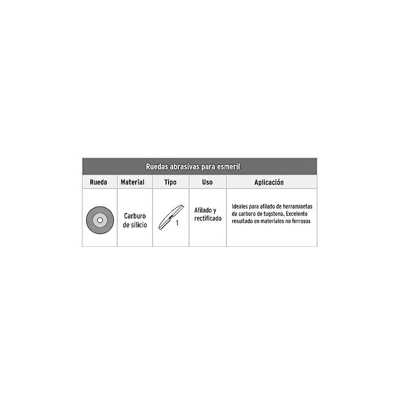 TRUPER PIES-6160T 6" Silicon Carbide Bench Grinding Wheels. Grit=60, Thickness=1",