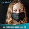 SureSafe 50 PCS ASTM Level-3 Masks Disposable, Black face mask,